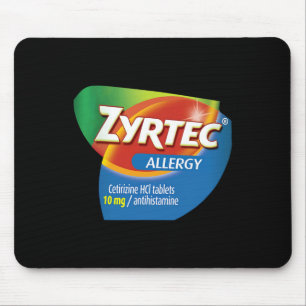 Zyrtec Allergy Funny Group Nurse Pharmacy Hallowee Mouse Mat
