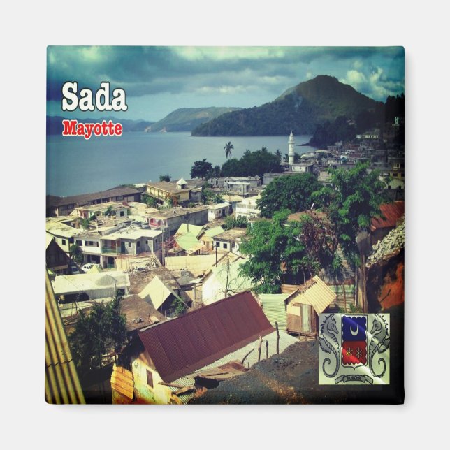 zYT004 SADA, Mayotte, Africa, Fridge Magnet (Front)