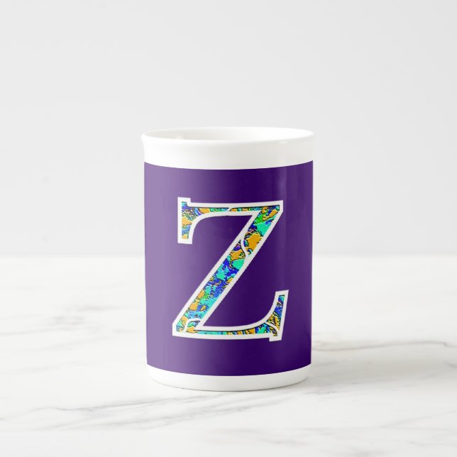 Zz Illuminated Monogram Bone China Mug (Front)