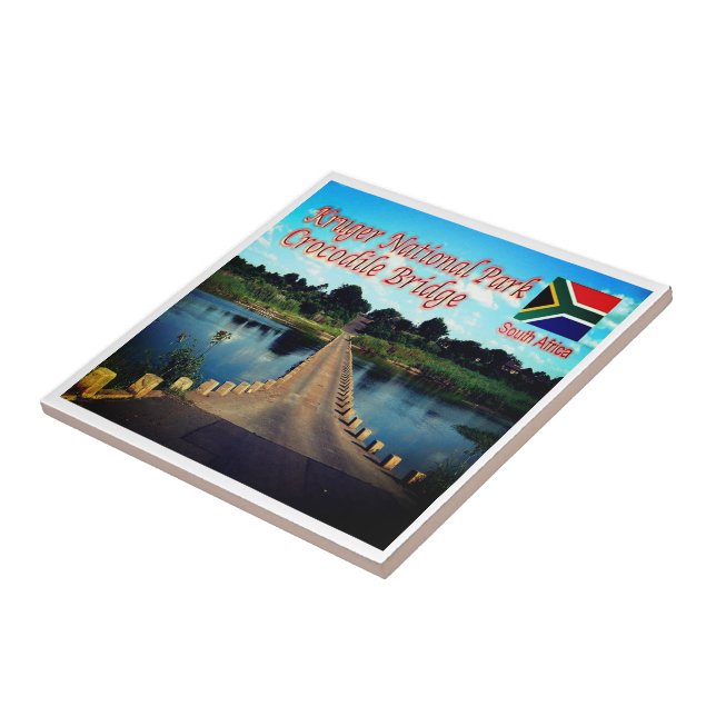 zZA003 KRUGEN N.P. South Africa, Crocodile, Tile (Side)