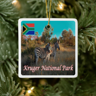 zZA004 KRUGEN National Park, South Africa, Ceramic Ornament