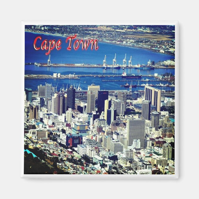 zZA008 CAPE TOWN, Aerial View, South Africa,Fridge Magnet (Front)