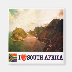 zZA012 SOUTH AFRICA I Love, Hout Bay, Fridge Magnet