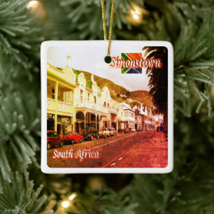 zZA021 SIMON'S TOWN, South Africa, Ceramic Ornament