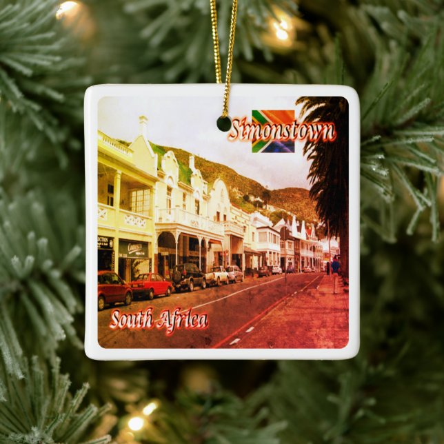 zZA021 SIMON'S TOWN, South Africa, Ceramic Ornament (Tree)