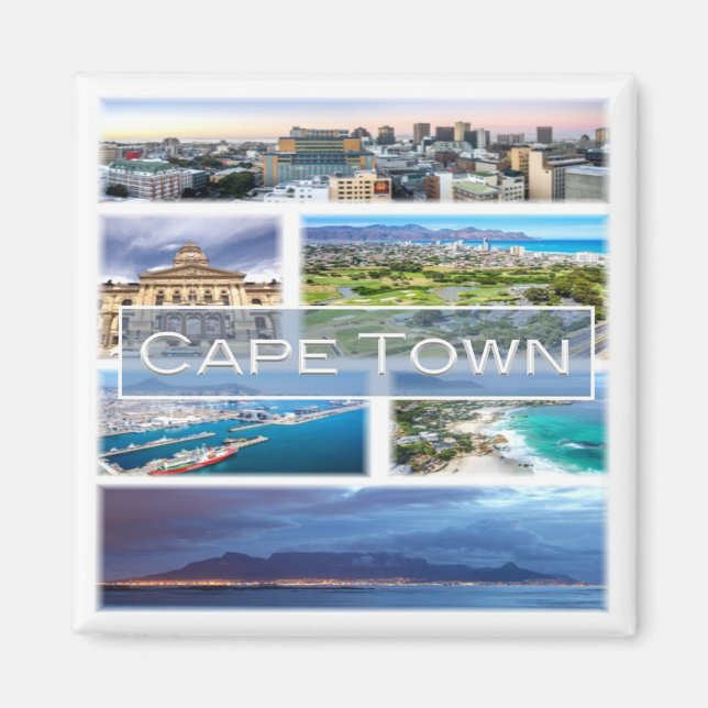 zZA032 CAPE TOWN, Mosaic, South Africa, Fridge Magnet (Front)