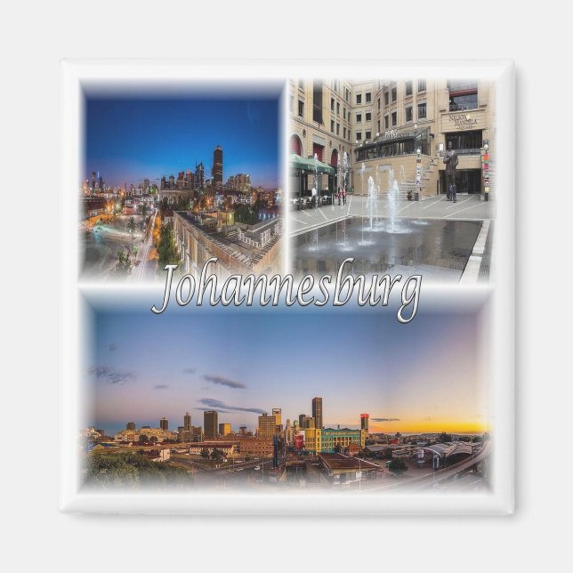 zZA034 JOHANNESBURG, Mosaic, South Africa, Fidge  Magnet (Front)