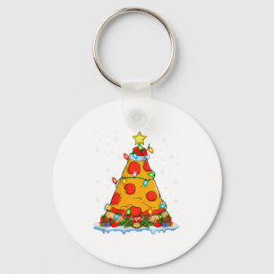 Zza Christmas Tree Lights Santa Hat Fast Food Zza Key Ring