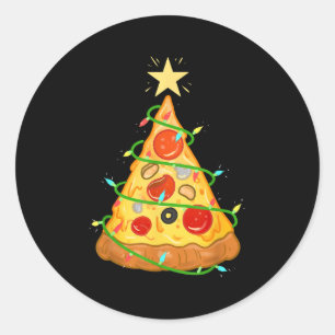 Zza Christmas Tree Zza Lover Gift  Classic Round Sticker