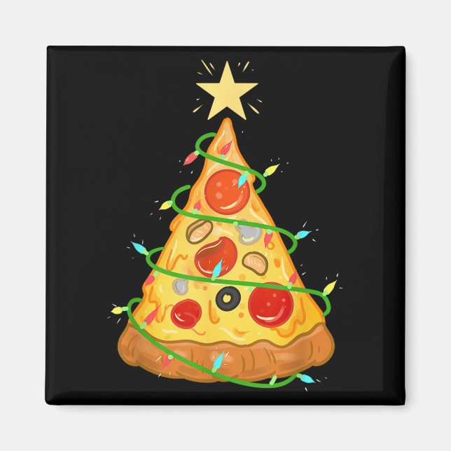 Zza Christmas Tree Zza Lover Gift  Magnet (Front)