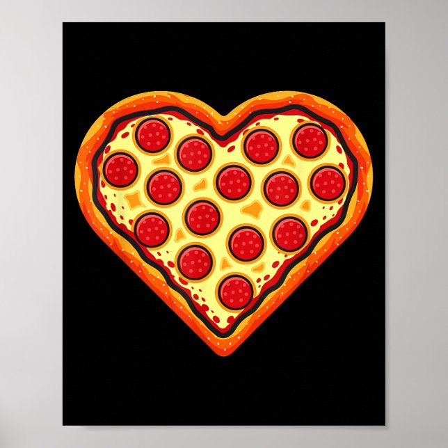 Zza Heart Cute Valentines Day Funny Heart Shaped Z Poster (Front)