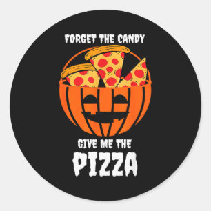 Zza Pumpkin Jackolantern Costume Easy Halloween Classic Round Sticker