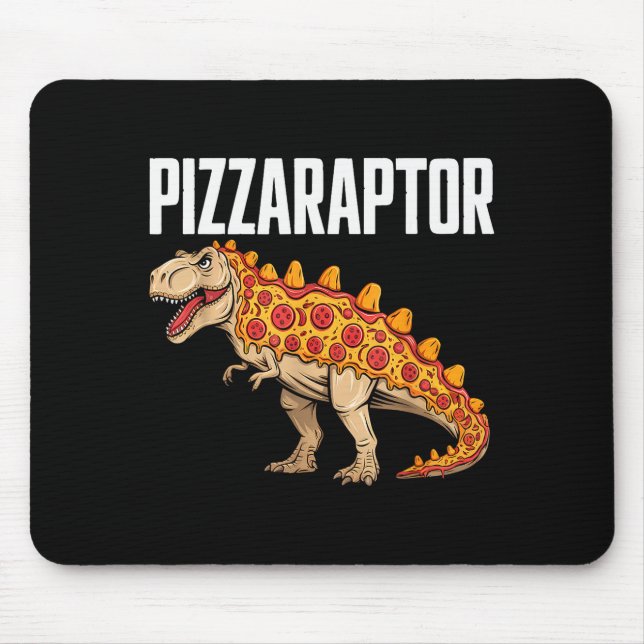 Zza T-rex Dino Fast Food Funny Zza Dinosaur  Mouse Mat (Front)