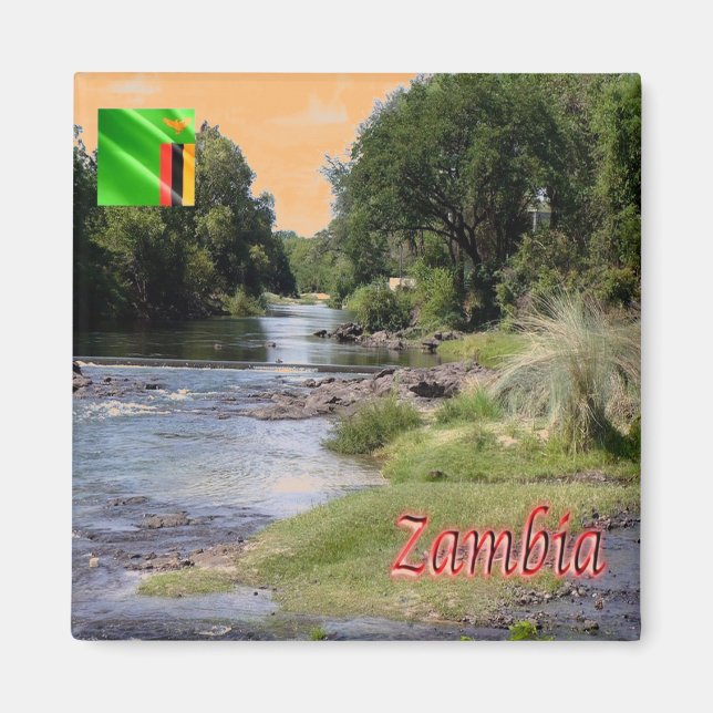 zZM003 ZAMBIA, Landscape, Africa, Fridge Magnet (Front)