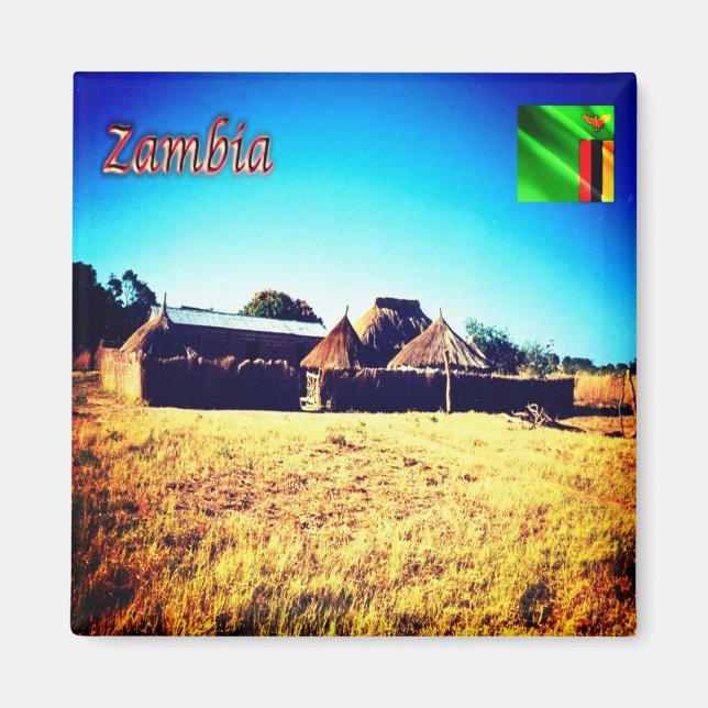 zZM008 ZAMBIA, Panorama, Africa, Fridge Magnet (Front)
