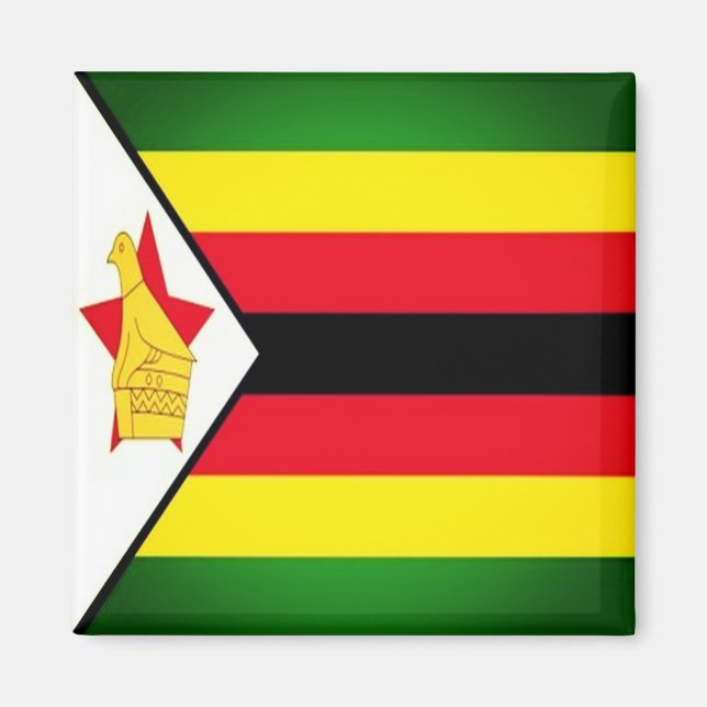 zZW001 ZIMBABWE, Flag, Africa, Fridge Magnet (Front)