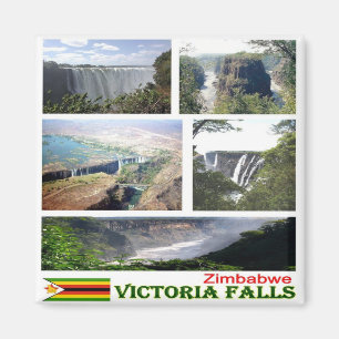 zZW008 VICTORIA FALLS, Mosaic, Zimbabwe, Fridge  Magnet