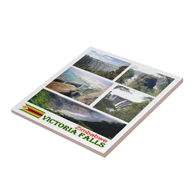 zZW008 VICTORIA FALLS, Mosaic, Zimbabwe, Tile (Side)