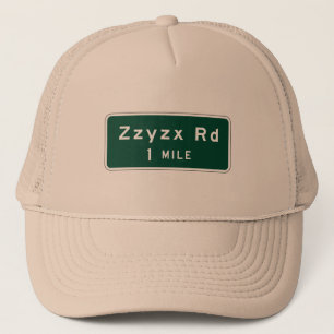 Zzyzx, Road Marker, California, US Trucker Hat