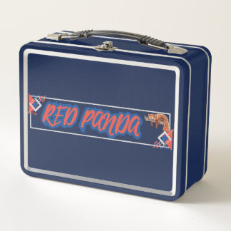 "Zzz" RED PANDA Metal Lunch Box