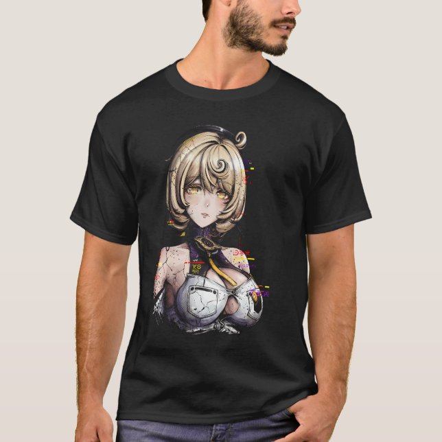 ZZZ Yidhari Ice Attribute Rupture Strike Vaporwave T-Shirt (Front)