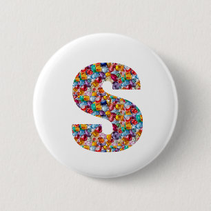 ZZZ YYY AAA SSS ZZ YY AA SS Z Y A S Gifts FUN ALPH 6 Cm Round Badge