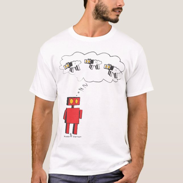 zzzzZZ Counting Robot Sheep T-Shirt (Front)